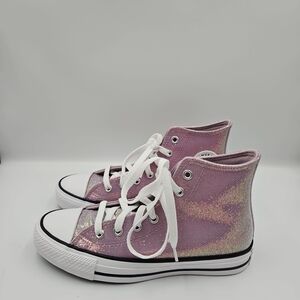 Converse Kids Glittery Pink High-Tops